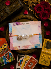 Message Envelope Baroque Pearl Rakhi (Prepaid only)