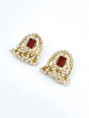 Sunehri Tanjore Stud Earrings