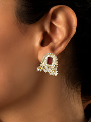 Sunehri Tanjore Stud Earrings
