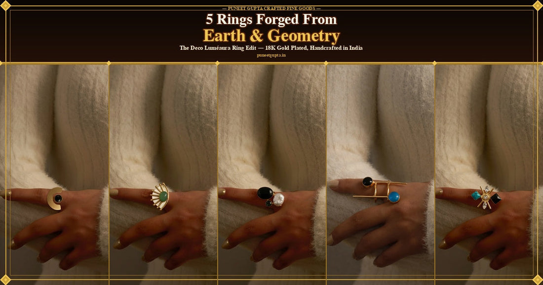 5 Rings Forged From Earth & Geometry