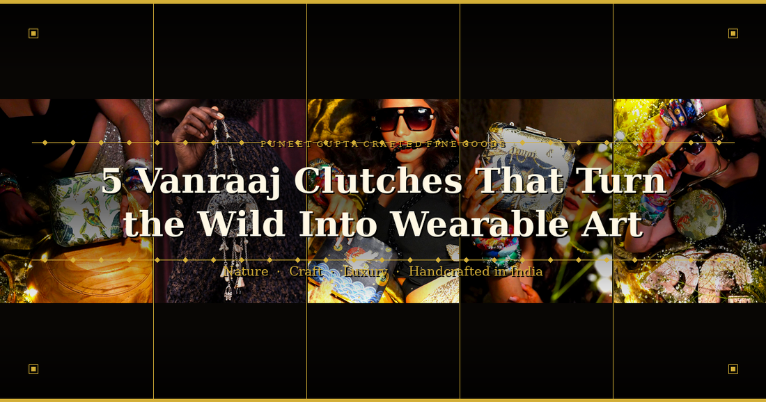 5 Vanraaj Clutches That Turn the Wild Into Wearable Art