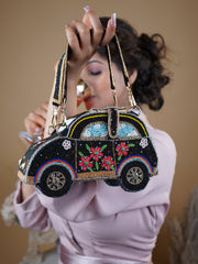 Car Black Beads Minaudière