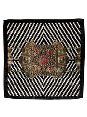 Noir Bejewelled Axis Pocket Square