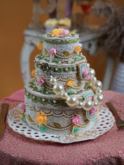 Cake White Beads Minaudière