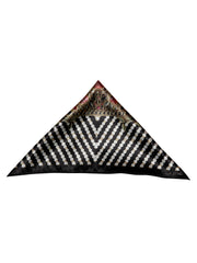 Noir Bejewelled Axis Pocket Square