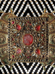 Noir Bejewelled Axis Pocket Square