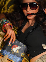 Midnight Crane Clutch