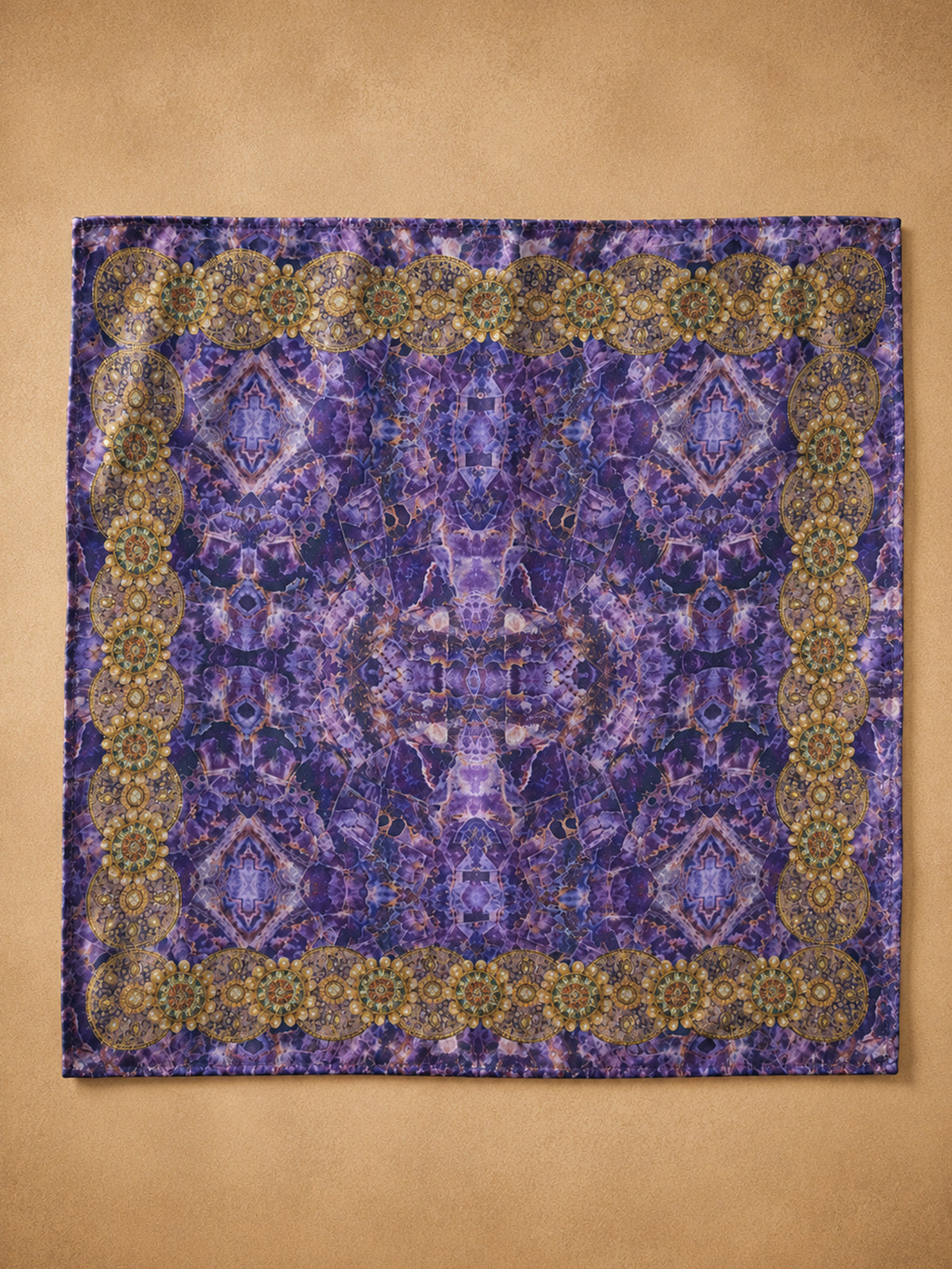 Amethyst Jewel Pocket Square