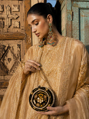 Awadhi Zardozi Embroidered Clutch