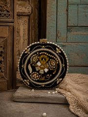Awadhi Zardozi Embroidered Clutch