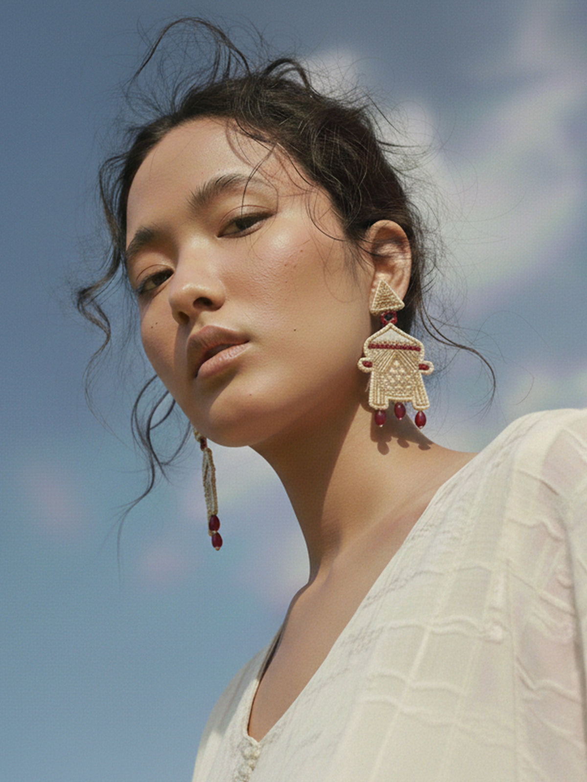 Vanilla Cherry Begum Earring