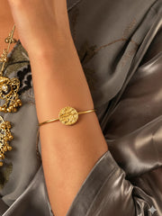 Indus Coin Gold Plated Bangle