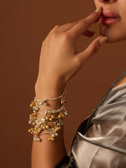 Jhankaar Silver & gold Plated Bracelet