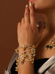 Jhankaar Silver & gold Plated Bracelet