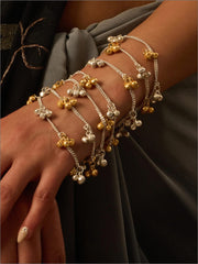 Jhankaar Silver & gold Plated Bracelet