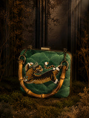 KANIZ SAYED Wearing Ginza Tiger Clutch