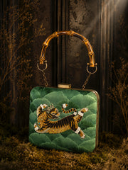 KANIZ SAYED Wearing Ginza Tiger Clutch