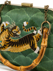 KANIZ SAYED Wearing Ginza Tiger Clutch