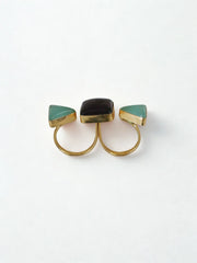 Halo Verge Twin Finger Ring