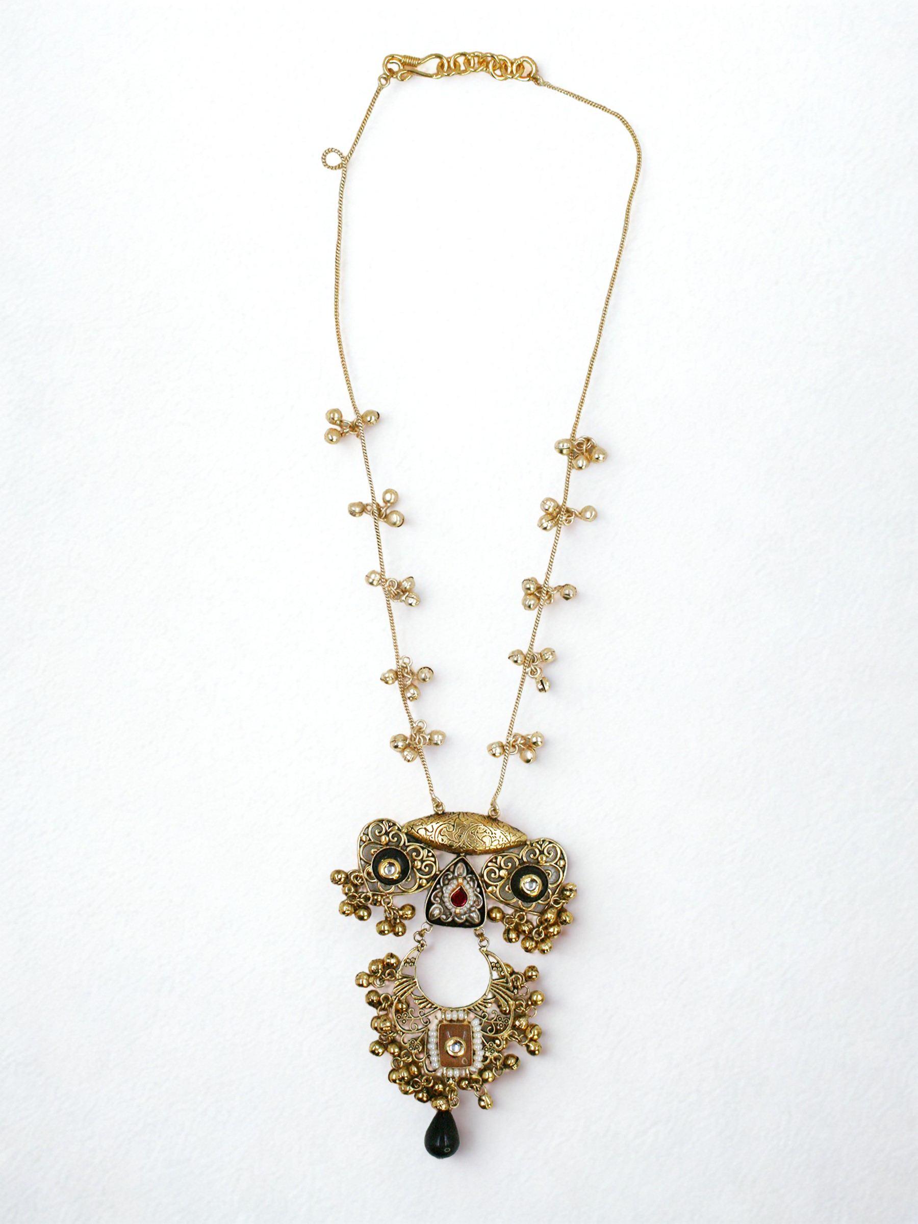 Afsana Chandbali gungroo Necklace