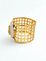 Kasavu Circle Gold Plated Handcuff