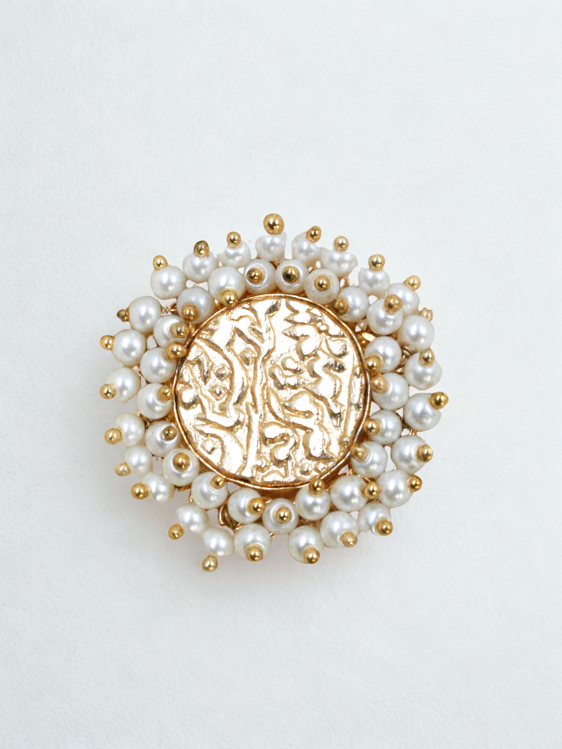 Indus Coin Pearl Ring