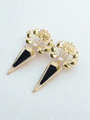 Lotus Deco Drop Earrings