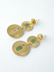 Gilded Miniature Disco Earrings