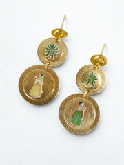 Gilded Miniature Disco Earrings