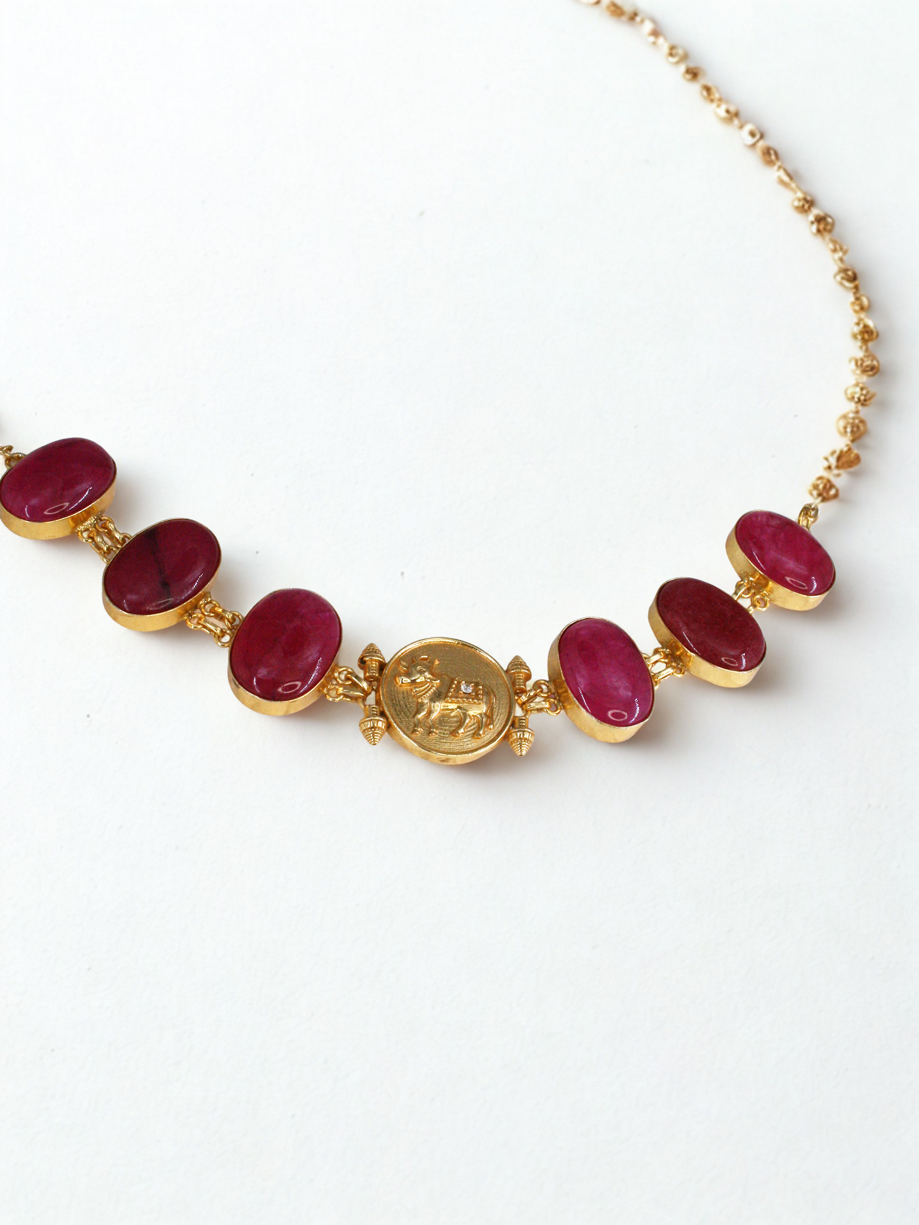 Gau Coin Pendant - Maroon