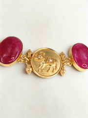 Gau Coin Pendant - Maroon