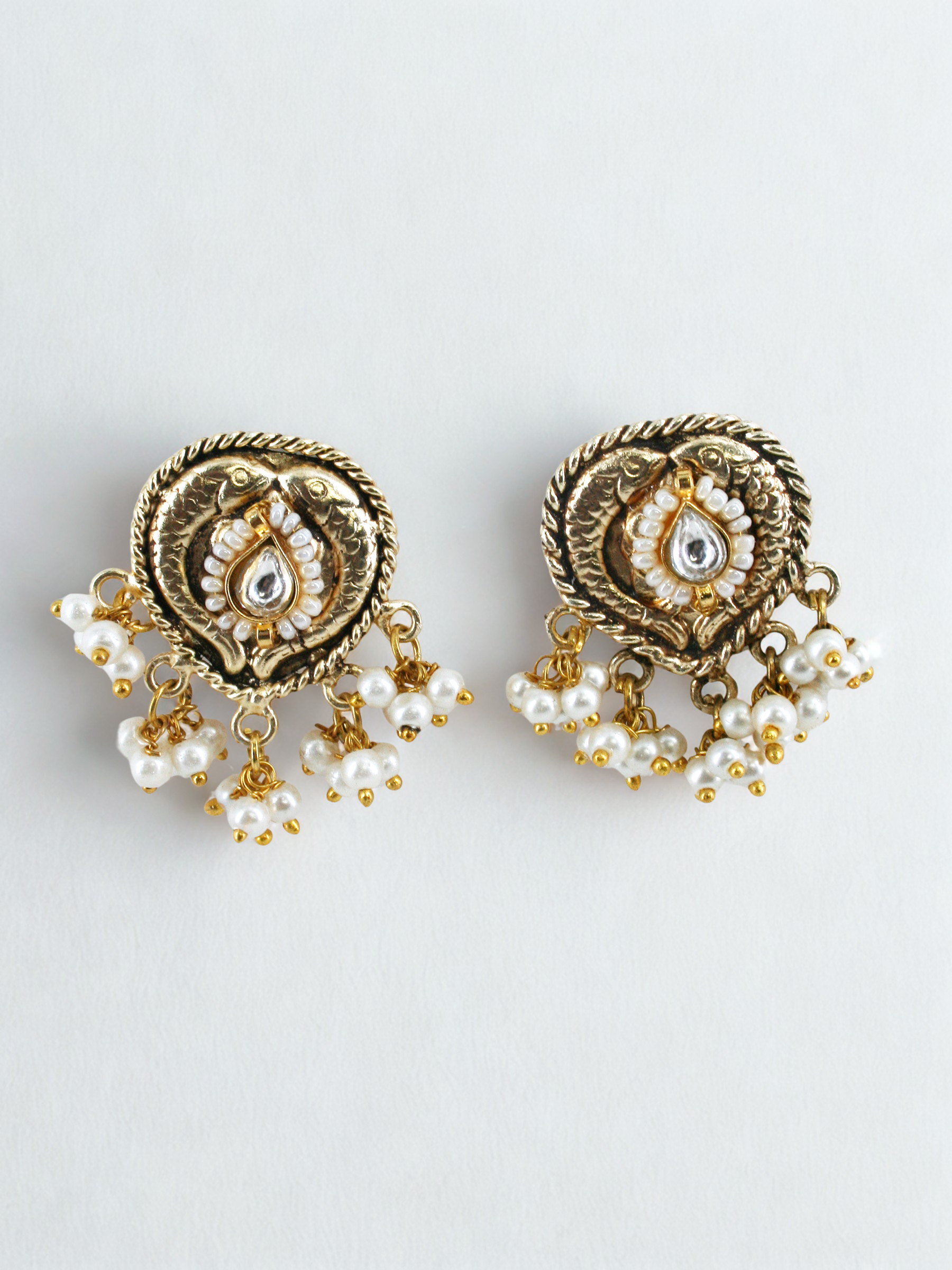 Gilded Fish Stud Earrings