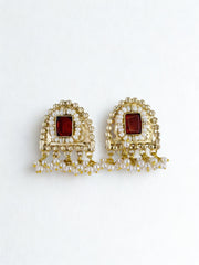 Sunehri Tanjore Stud Earrings