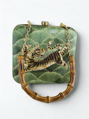 KANIZ SAYED Wearing Ginza Tiger Clutch