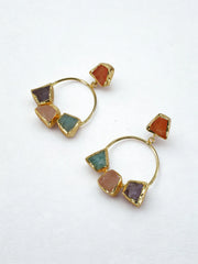 Meteorite Hoop Earrings