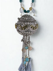 Silver Bindu Orb Potli