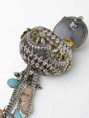 Silver Bindu Orb Potli