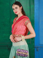 Amethyst Jewel Clasp Clutch