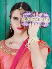 Amethyst Jewel Clasp Clutch