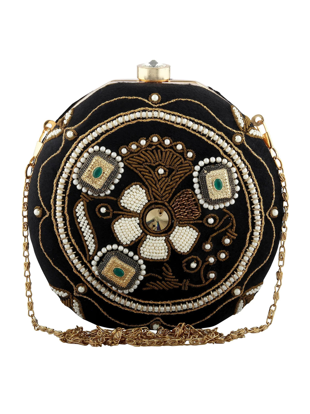 Makta Kari Beaded Embroidered Clutch