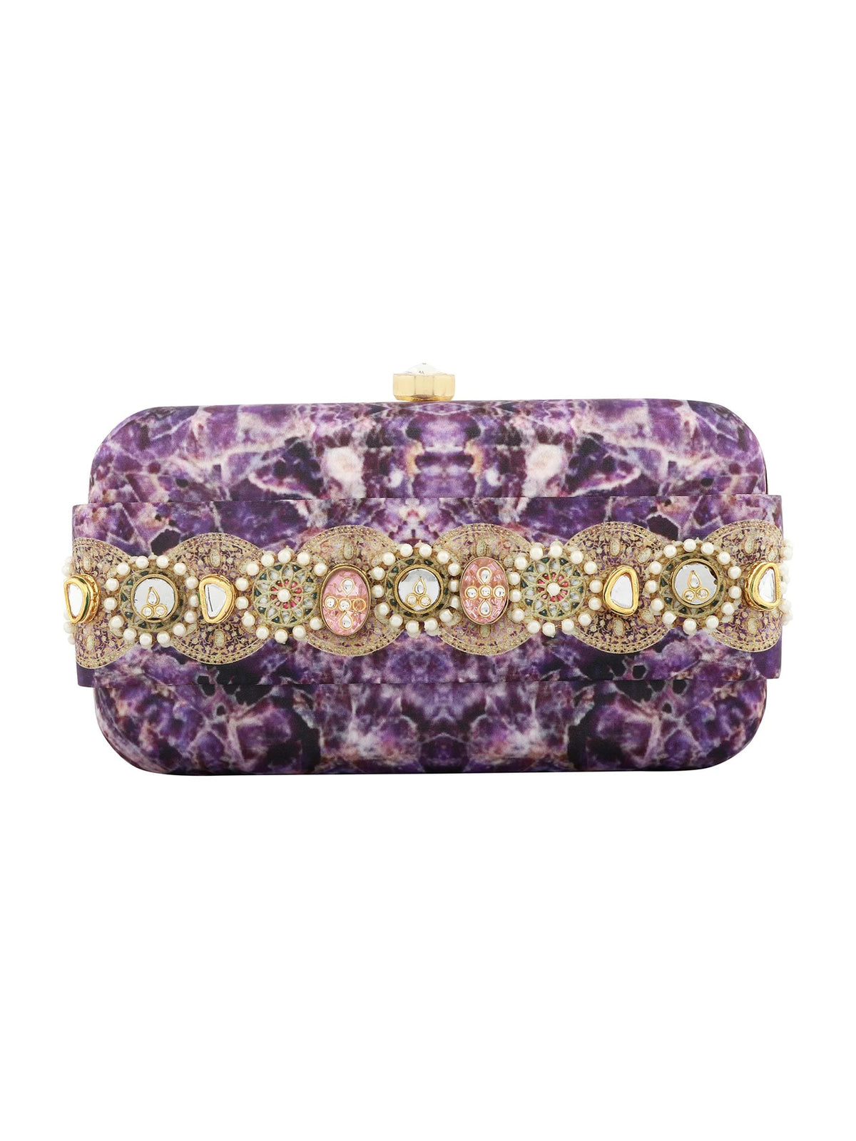 Amethyst Jewel Clasp Clutch