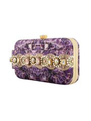 Amethyst Jewel Clasp Clutch