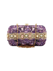 Amethyst Jewel Clasp Clutch
