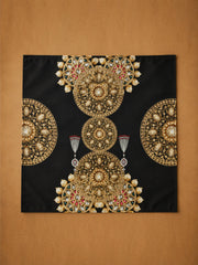 Imperial Medallion Noir Pocket Square