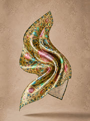 Embroidered Vintage Jadau Pocket Square