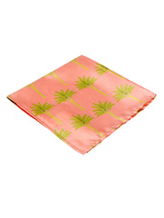 Coral Palm Royale Pocket Square