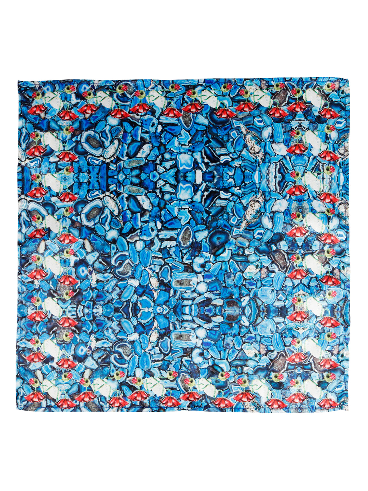 Azure Jewel Mosaic Pocket Square