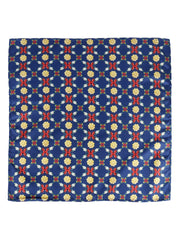 Indigo Jewel Lattice Pocket Square