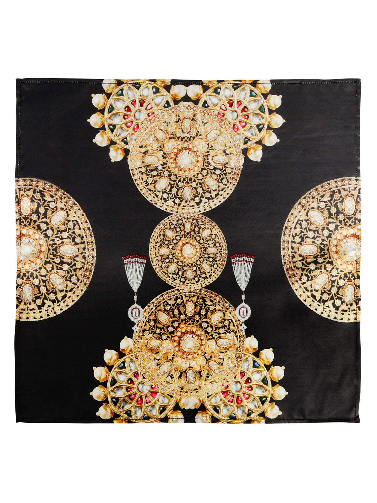 Imperial Medallion Noir Pocket Square