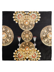 Imperial Medallion Noir Pocket Square